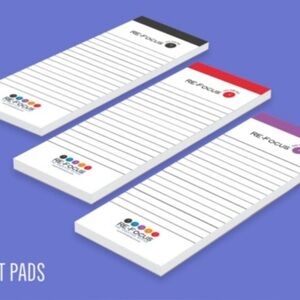 Pack of 3 Notepad Set - Black, Red, Purple